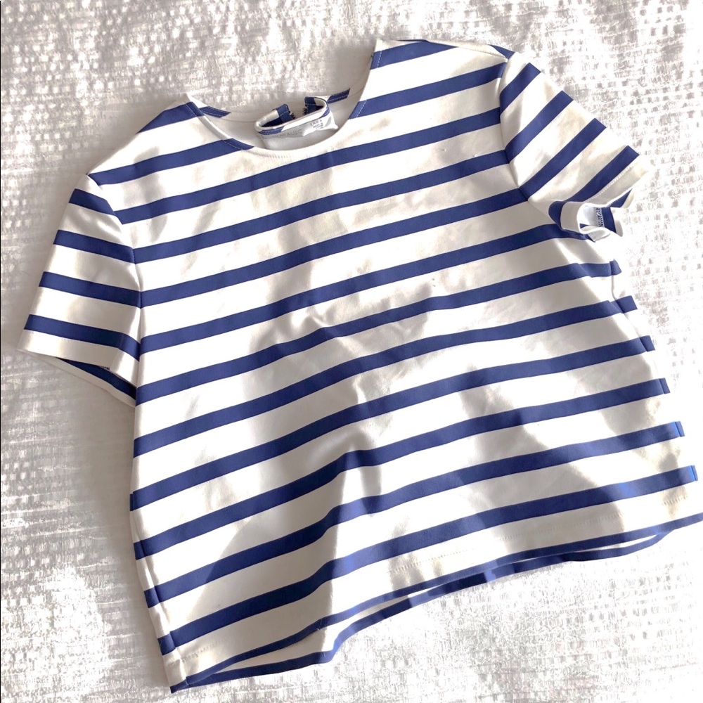 Zara Nautical Stripe Crop Top